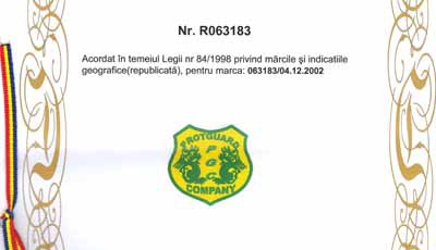Certificat de inregistrare a marcii