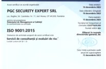 Certificat de inregistrare – Servicii de consultanta si evaluari de risc